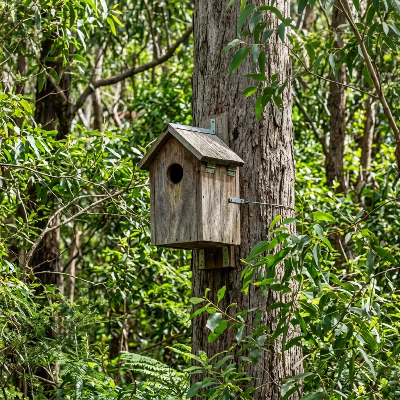 Animal nesting box installed as a humane alternative to a Keysborough roof cavity